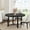 Black, variant on Industrial Round Dining Table for 4-6 – Strong Metal Frame – Space-Saving Wooden Surface – Farmhouse Style – No Chairs Included
