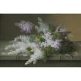 thumbnail image 3 of Raoul Marie Victor Maucherat de Longpre 18x13 Black Modern Framed Museum Art Print Titled - Branch of Lilacs, 3 of 5