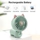 thumbnail image 4 of Mini ventilador recargable por USB, pequeño ventilador portátil plegable de 3 velocidades con cable de alimentación para oficina, viajes, hogar, exteriores Sincero Electrónica, 4 of 5