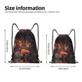 thumbnail image 4 of Drawstring Backpack - Butterfly Sitting on a Flower Splash Proof Small Drawstring Gym Bag for Women Men, Cinch Sports String Bag Backpack for Travel Swimming Beach, 4 of 8