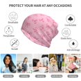 thumbnail image 5 of Disketp Pink Bows Slouchy Beanie Hip-Hop Soft Lightweight Running Beanie Adult Hats Chemo Cap for Men Women, 5 of 8