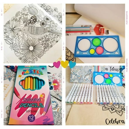 Set de Arte Dibujo y Para Colorear mandalas 60 Pcs. Kit arte CELEBRA IDEAS