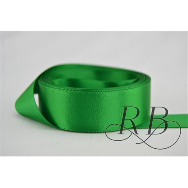 Ribbon Bazaar Double Faced Satin 5/8 inch Emerald 50 yards 100