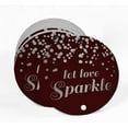 thumbnail image 2 of Inkdotpot Pack Of 100 Let Love Sparkle Wedding Favor Paper Tags Craft Real Silver Foil Hang Tags, 2 of 6