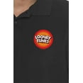 thumbnail image 5 of Looney Tunes Circle Logo Cotton Polo Shirt, Black, 2X-Large, 5 of 6