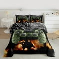 thumbnail image 2 of Homewish Camouflage Gamepads 2pcs Bedding Comforter Set for Teens Boys Girls,USA Flag Twin Comforter Sets,Abstract Camo Breathable Bedding Set,Lightweight Room Decor,Reversible, 2 of 8
