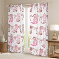 thumbnail image 2 of Homewish Cute Bowtie Ribbon Black Out Curtains,Pink Cowgirl Boots Curtains Pack of 2 (42x63 Each),Cartoon Bow Knot Bedroom Curtains For Girls Teens,Microfiber Bedroom Decor, 2 of 6
