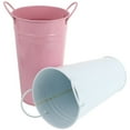 thumbnail image 3 of 2pcs Modern Style Flower Buckets Home Decorative Colored Iron Flower Container, 3 of 6