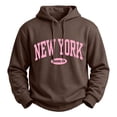 thumbnail image 4 of qafoshin Men's Letter-Print Athletic Hoodie, Fall Classic Long-Sleeve Drawstring Hooded Graphic Sweatshirt, 4 of 6