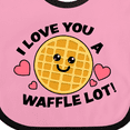 thumbnail image 4 of Inktastic I Love You a Waffle Lot with Cute Happy Waffle Boys or Girls Baby Bib, 4 of 4