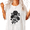 White, variant on UNISHE Women's Black & White Peony Line Art T-Shirt - Minimalist Floral Graphic Short Sleeve Tee