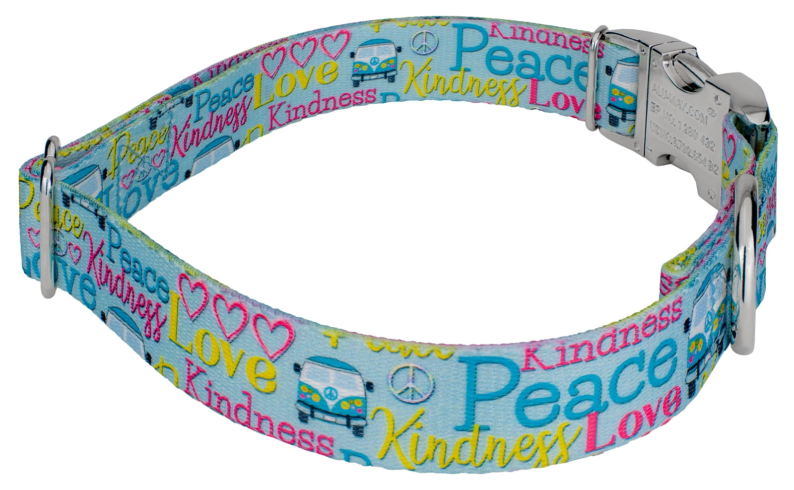 Country Brook Petz® Premium Love and Peace Dog Collar and Leash, Large