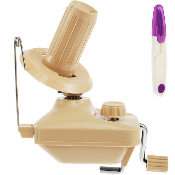 Austok Yarn Winder with Scissors Manual Yarn Ball Winder Low Noise Wool Winder Portable Lightweight Ball Winder for Knitting Crocheting Crafts