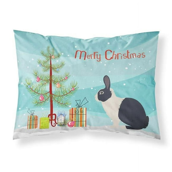 Carolines Treasures BB9325PILLOWCASE Dutch Rabbit Christmas Fabric Standard Pillowcase