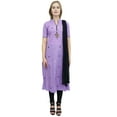 thumbnail image 5 of Atasi Ethnic Women's Purple Cotton Embroidery A-Line Straight Kurti Clothing-22, 5 of 5