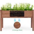 thumbnail image 6 of Raised Garden Bed with Legs, 48x24x30'', Outdoor Wood Elevated Planter Box, Thick Legs, w/Liner, 6 of 14