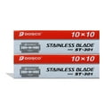 thumbnail image 2 of Double Edge Razor platinum stainless Blades Red ST 301- Stainless (2 Boxes = 200 Blades), DORCO DOUBLE EDGE RAZOR STAINLESS BLADES NEW PLATINUM.., By DORCO, 2 of 2
