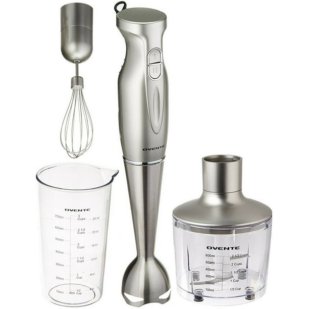 Ovente MultiPurpose Immersion Hand Blender, Stainless Steel