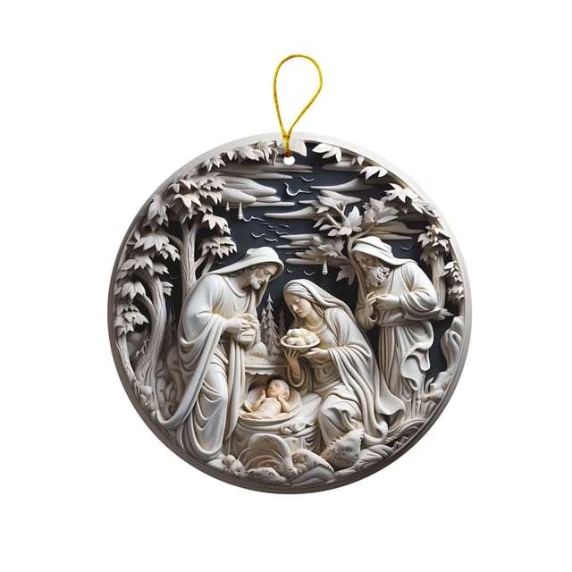 RKSTN Acrylic Pendant Jesus Christmas Pendant 015 Home Decor