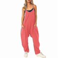 thumbnail image 1 of Summer Casual Jumpsuit Sleeveless Wide Leg Jumpsuit With Large Pockets Loungewear One Piece Clothes, 1 of 3