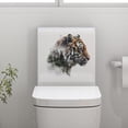 thumbnail image 1 of Calcomanía de pared tigre BLESIY decoración de baño 29cm x 29cm, 1 of 8