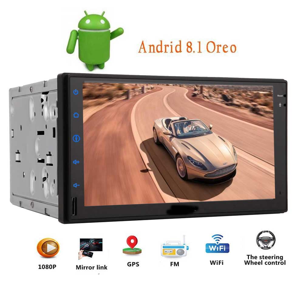 2Din Android 8.1 7" Car Stereo Radio Wifi 3G 4G Quad-Core 1+16GB GPS Navigation