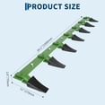thumbnail image 2 of Bucket Tooth Bar for Tractor Loader, Heavy Duty Alloy Steel with 6 Replaceable Teeth, Bolt on Design, Rust Resistant, Fits 48 60 72 Inch Bucket, Black or Black Green, 2 of 7