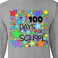 thumbnail image 4 of Inktastic 100 Days of School Colorful Stars Long Sleeve T-Shirt, 4 of 5