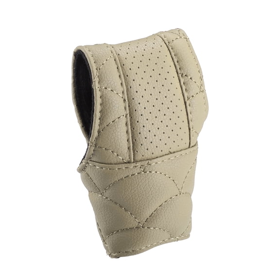 Car Shift Knob Cover Universal Vehicle Interior Shift Gear Cover Trim Accessories Faux Leather Beige
