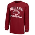 thumbnail image 2 of Youth Champion  Crimson Indiana Hoosiers Icon Logo Long Sleeve Football T-Shirt, 2 of 3