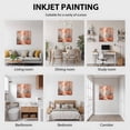 thumbnail image 6 of Framed Canvas Wall Art for Living Room Orange Forest Plant Wall Decor, Tree Illustration Aesthetic Paintings for Bedroom Office Kitchen Bathroom, Ready to Hang Artwork Wall Pictures 8x8 Inch, 6 of 9