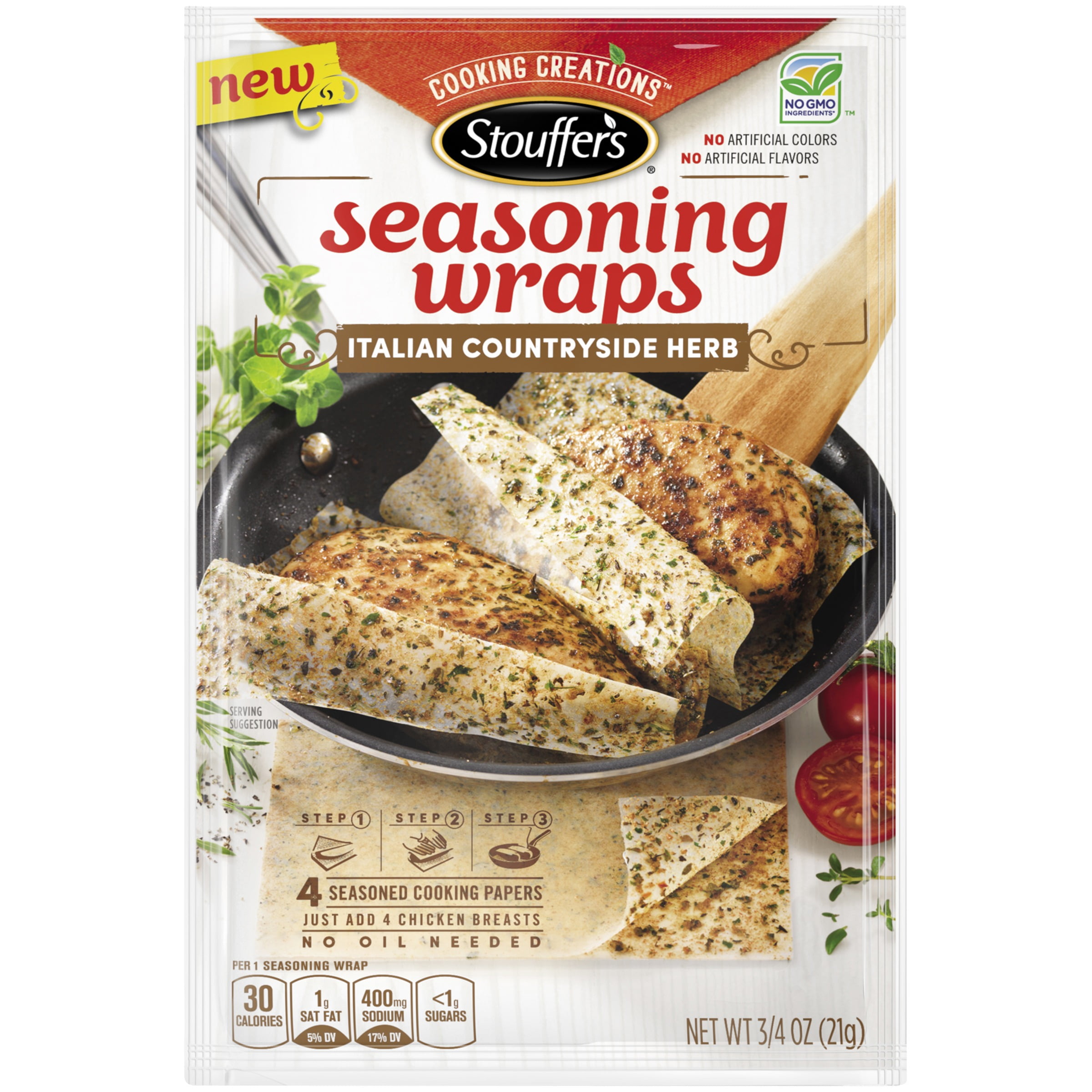STOUFFERS COOKING CREATIONS Italian Countryside Herb Seasoning Wraps