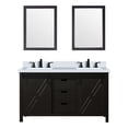 thumbnail image 2 of 60.5 in. Wide Brown Wood Bath Vanity | Ideal for Family Bathrooms | Enjoy Stain - Resistant Countertop and Free Mirrors, 2 of 3