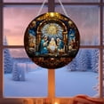 thumbnail image 4 of Round Acrylic Christmas Jesu Decoration Reveal Hanging Plaques Holiday Wall Decoration, 4 of 5