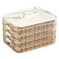 thumbnail image 1 of Hearth & Gear Cookie Container 4 Freezer Food Storage Containers With Lids Transparent Stackable Dumpling Sealing For Kitchen And Fridge Food Storage Containers Glass Storage Containers 14 24 Flour, 1 of 5