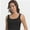 Black, variant on Women’s Sexy Square Neck Double Lined Seamless Sleeveless Cropped Tank Yoga Crop Basic Tops