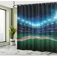 thumbnail image 5 of Ambesonne Sports Shower Curtain, Baseball Stadium Night, 69"Wx75"L, Green Blue, 5 of 5