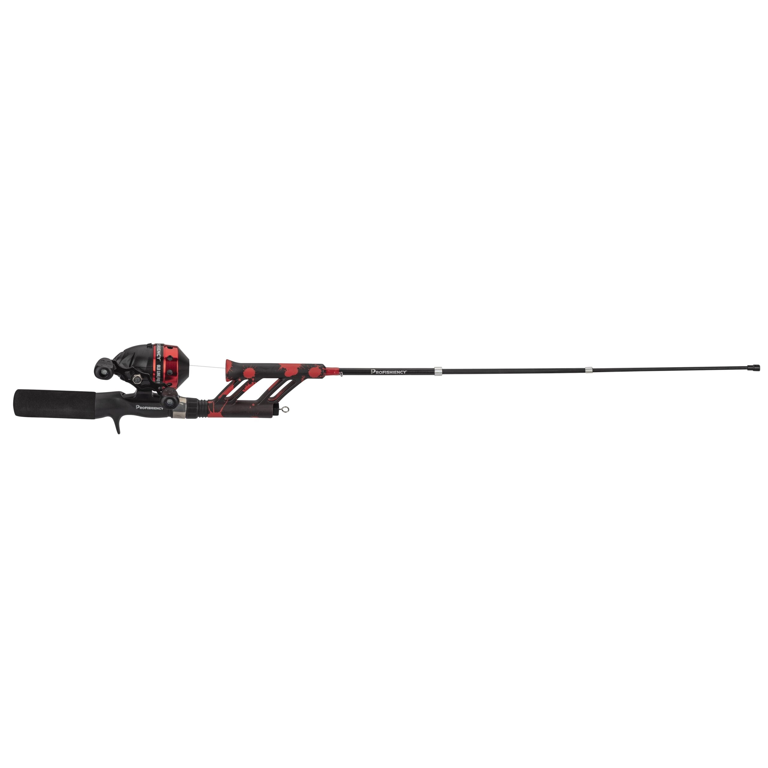 ProFISHiency Red Splat Fiberglass Pocket Spincasting Fishing Combo