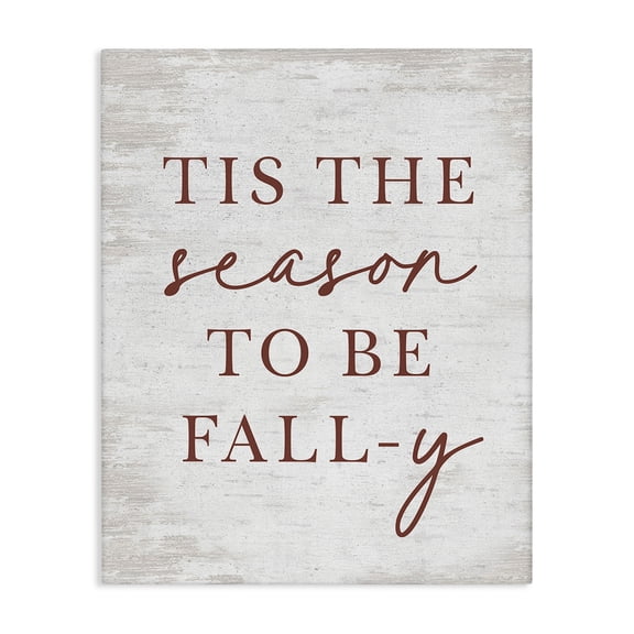 Stupell Industries Farmhouse Rustic Seasonal Fall Canvas Art, 24 x 30, by Lettered and Lined