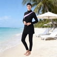 thumbnail image 2 of UJNDER Swimming Suits for Women Long Sleeve Full Coverage Tankini Swimsuit with Bottoms for Sun Protection Beach Pool Swimsuit for Women Purple_003 XXXL, 2 of 4