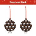 thumbnail image 2 of Cauagu Butterfly Skull Pattern Acrylic Christmas Pendant,1-Pack Christmas Ornaments Xmas Tree Decor Christmas Décor with Ribbon Cute Tree Hanging for Party Favors-Round Shape, 2 of 7