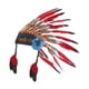 thumbnail image 3 of Tocado indio nativo americano ajustable para fiestas temáticas, para hombres y mujeres Rojo, 3 of 8