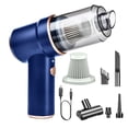 thumbnail image 3 of Aspiradora de mano para coche, inalámbrica, 120W, 40000R, colector de polvo de tamaño pequeño para vehículos, hogares, pelo de mascotas, versátil Azul, 3 of 9