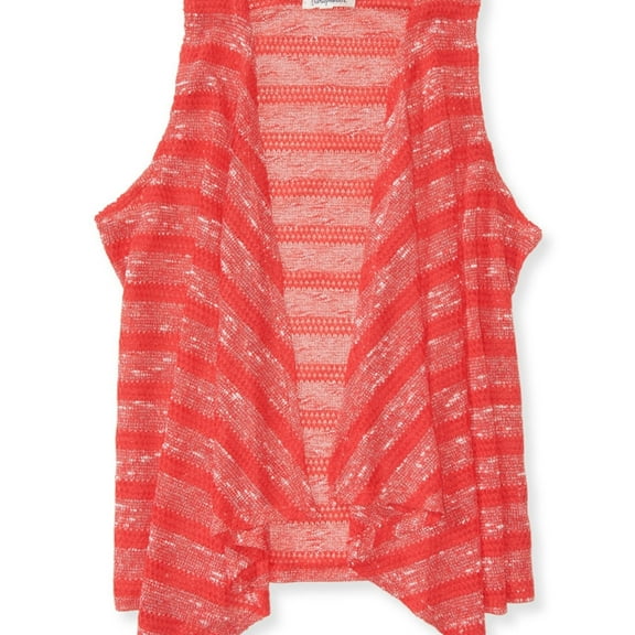 Aeropostale Womens Marled Stripe Knit Sweater, Red, Juniors, Medium