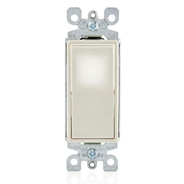 Interruptor de luz iluminado LED Decora Leviton de 15 amperios L5611-2T