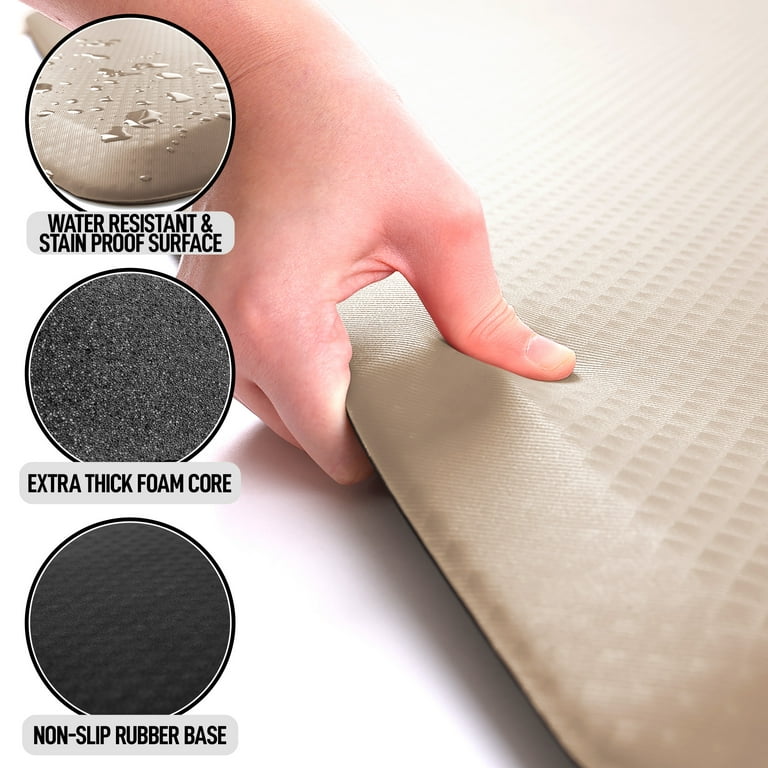 Zulay Home Anti Fatigue Floor Mat Thick Cushioned Comfortable Padded  Kitchen Mats - 32x20 Black 