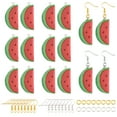 thumbnail image 1 of 100Pcs DIY Watermelon Shape Dangle Earring Making Kits Including Resin Pendants Brass Earring Hooks and Jump Rings Red 100pcs/box, 1 of 6