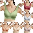 thumbnail image 4 of Lixiuxyad Womens Bras Push up Jelly Fabric Wire Seamless Seamless Comfortable Non Restraining Breathable Sports Bra, 4 of 5