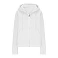 thumbnail image 5 of Hoodies for Women Zip Up Lightweight Jacket Casual Long Sleeve Jacket Coat Thumb Hole Hoodie Sweatshirt with Pockets, 5 of 7