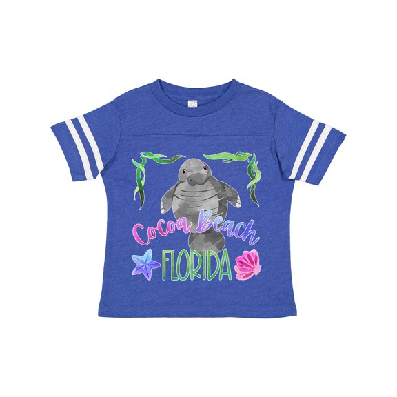 Inktastic Cocoa Beach Florida Cute Swimming Manatee Boys or Girls Toddler T-Shirt